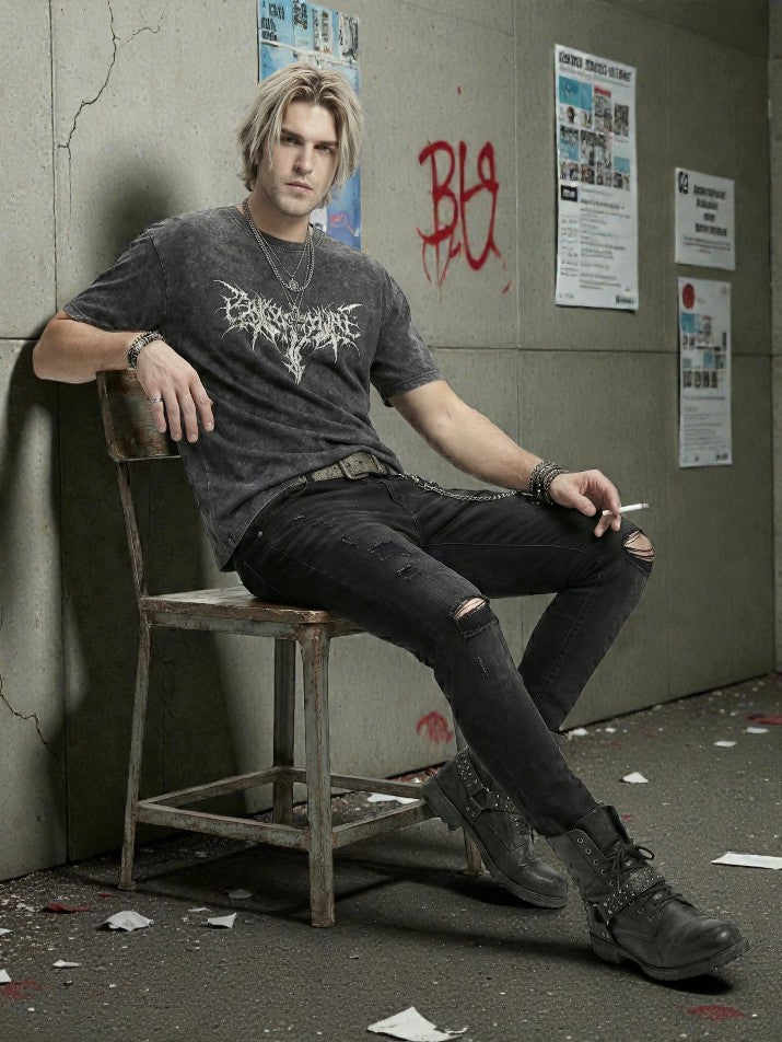 Acid Wash Oversized Tee