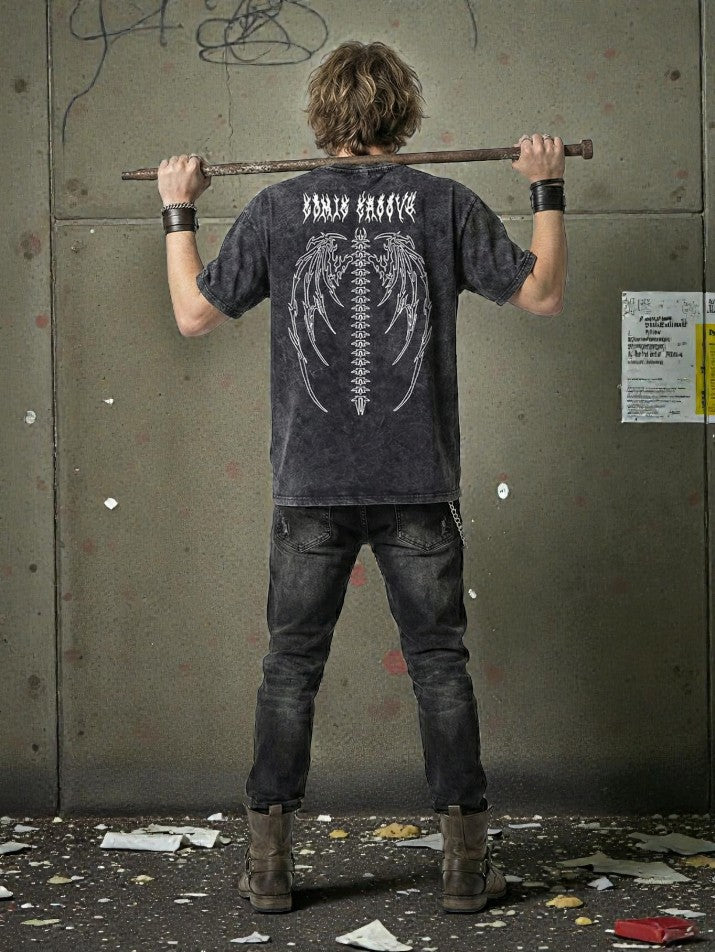 Oversized Acid Wash Tee