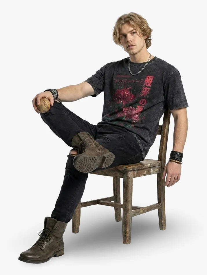 Washed Spider Lily Tee