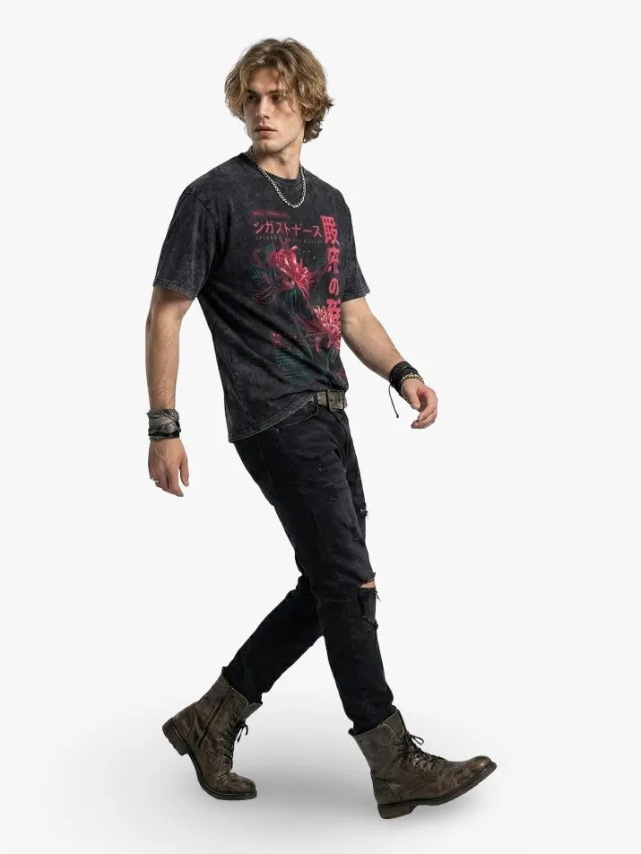 Washed Spider Lily Tee