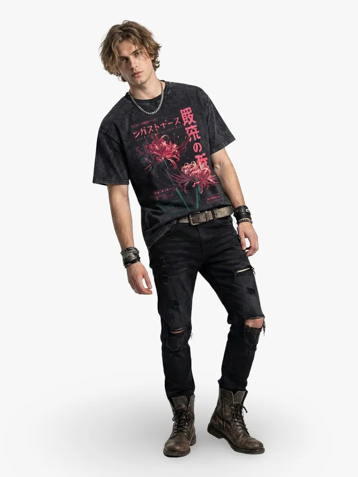 Washed Spider Lily Tee