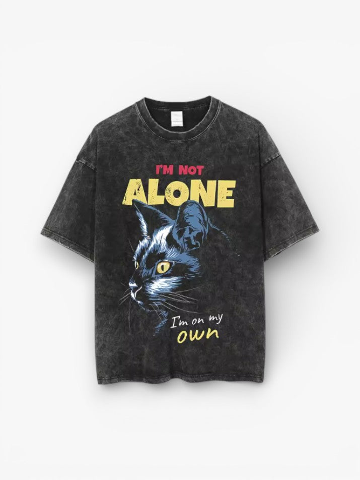 Washed Cat Graphic Tee
