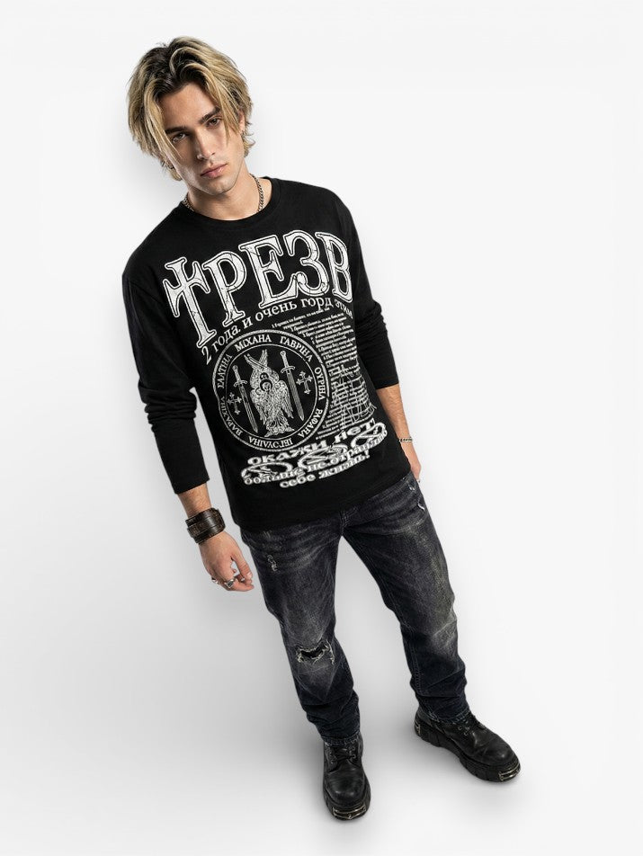 Sober Graphic Long Sleeve Tee
