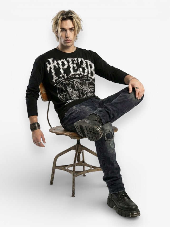 Sober Graphic Long Sleeve Tee