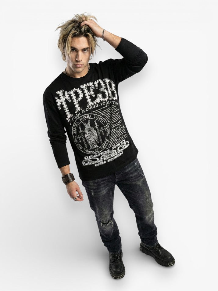Sober Graphic Long Sleeve Tee