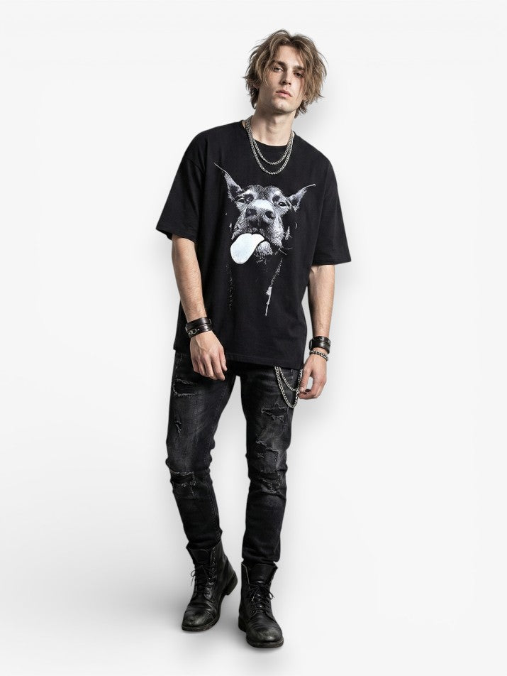 Dog Graphic Washed Tee