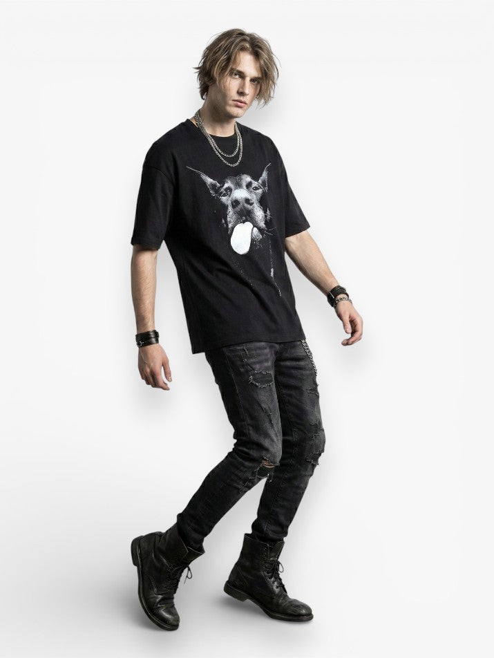 Dog Graphic Washed Tee
