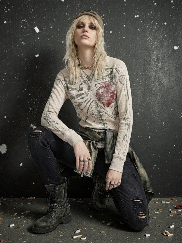 Gothic Skeleton Grunge Tee