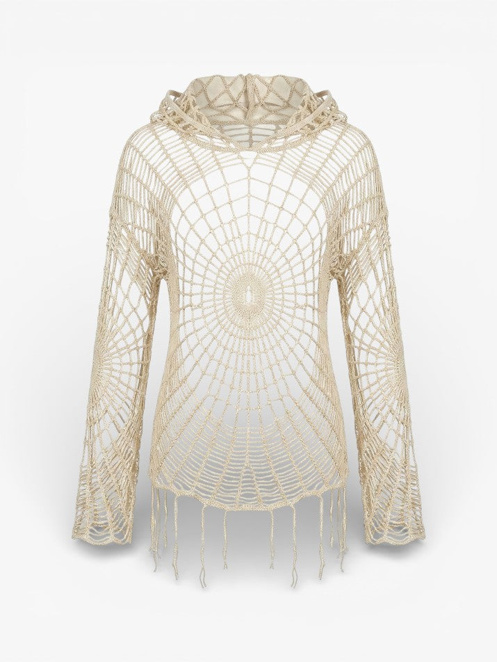 Spider Web Hollow Knit Grunge Sweater