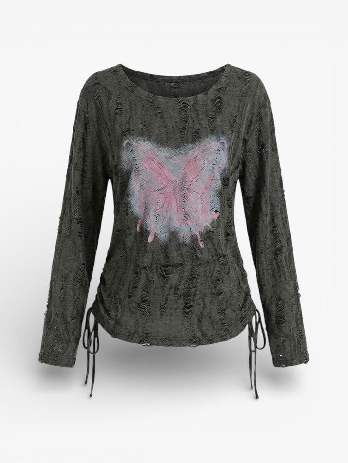 Butterfly Long Sleeve Top