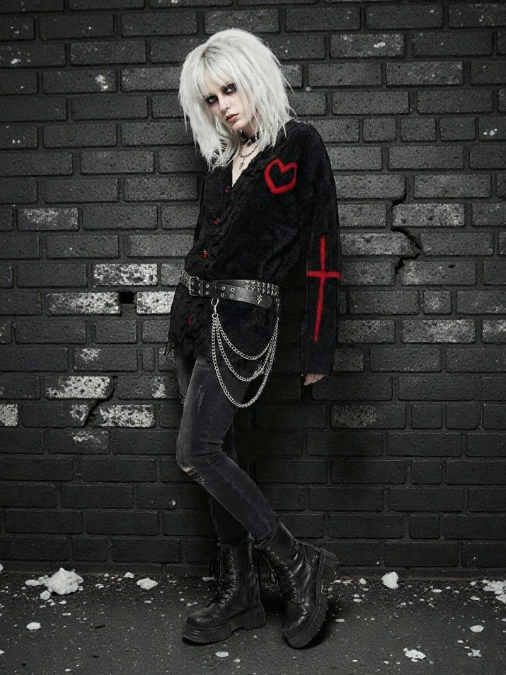 Gothic Cross Knit Cardigan