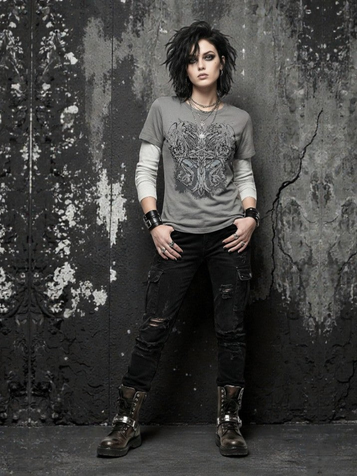 Patchwork Grunge Long Sleeve Tee