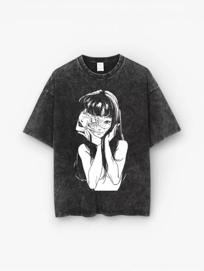 Acid Wash Graphic Oversized T-Shirt