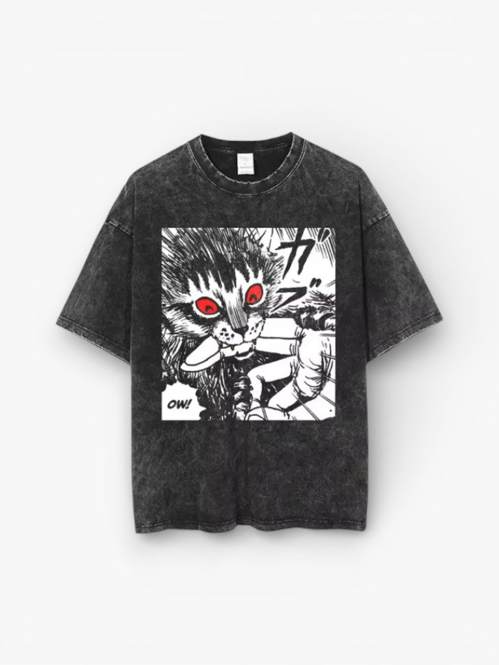 Acid Wash Graphic Oversized T-Shirt