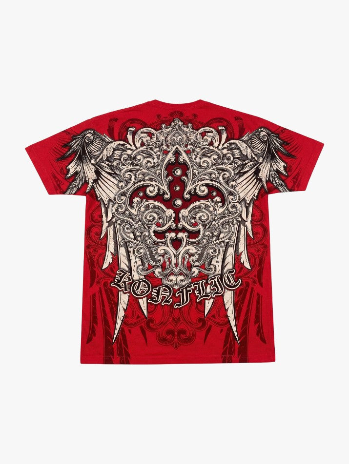 Red Grunge Oversized Tee