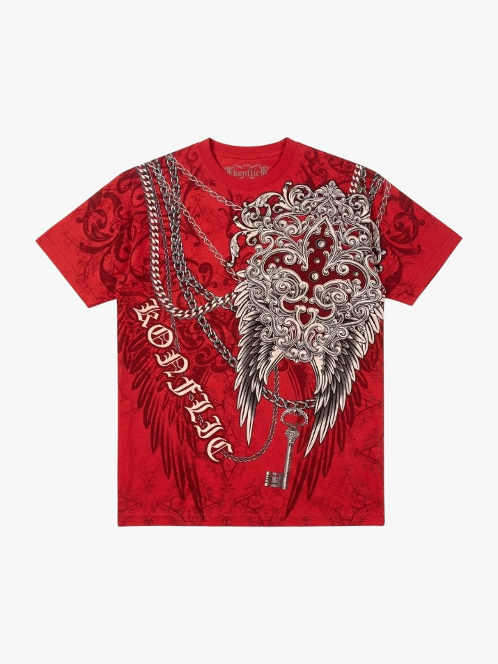 Red Grunge Oversized Tee