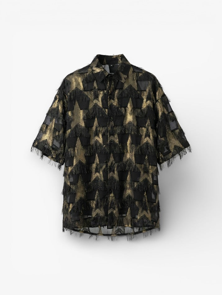 Patchwork Tassel Shirt