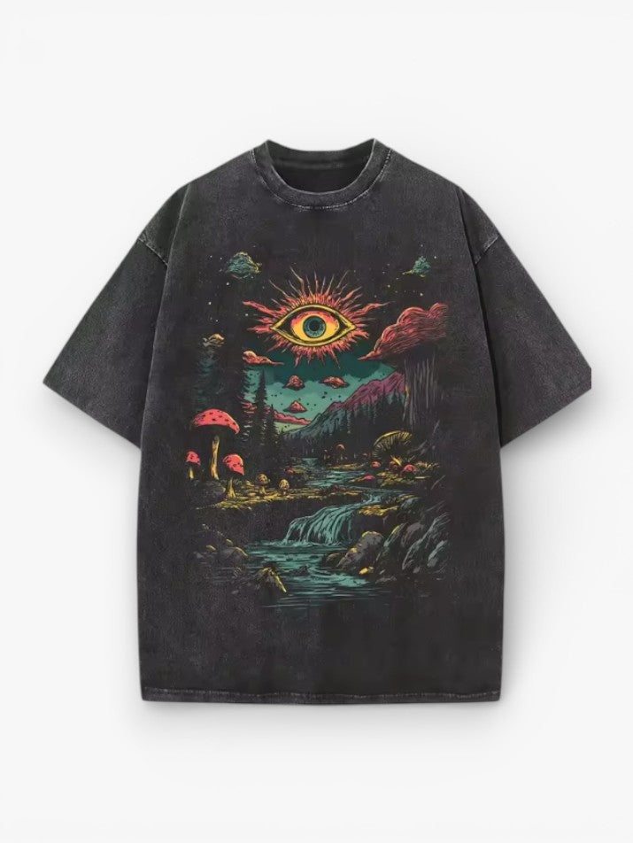 Washed Graphic Cotton T-Shirt