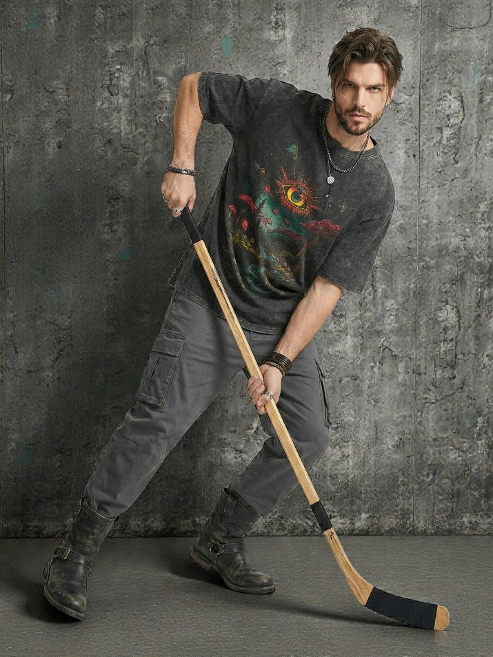 Washed Graphic Cotton T-Shirt