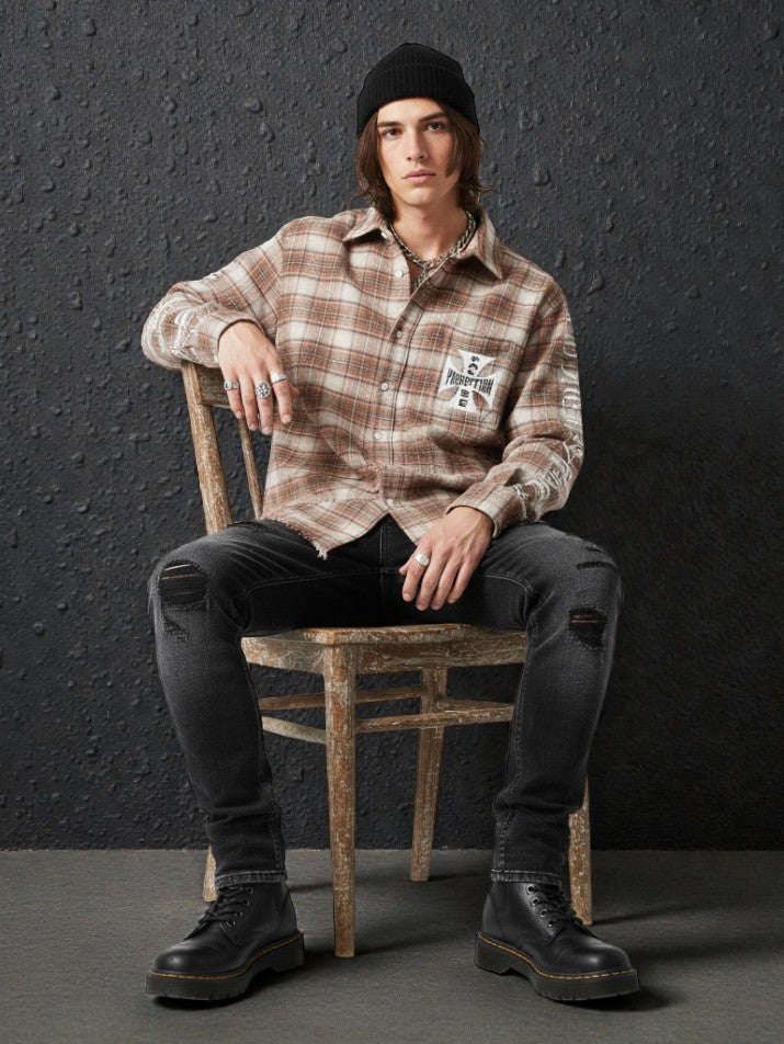Vintage Crackle Plaid Shirt