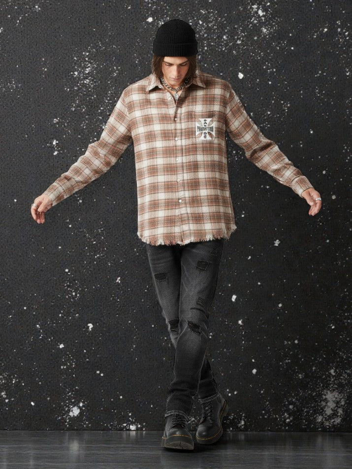 Vintage Crackle Plaid Shirt