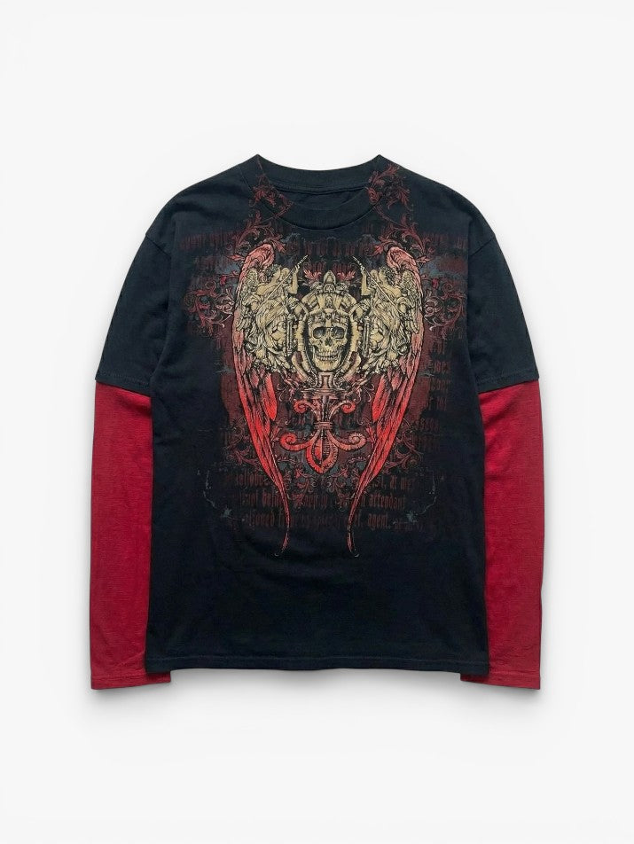 Skull Print Long Sleeve T-Shirt
