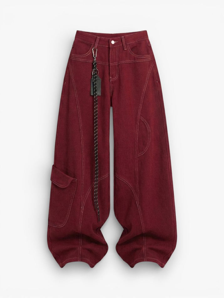 Washed Baggy Wide-Leg Jeans