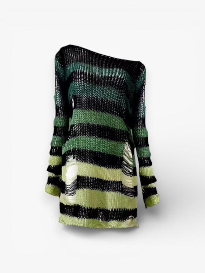Ombre Stripe Knit Sweater