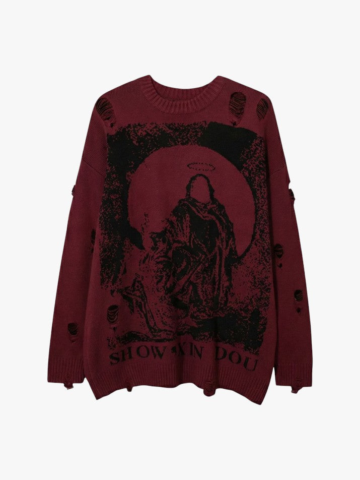 Destroyed Knit Pullover