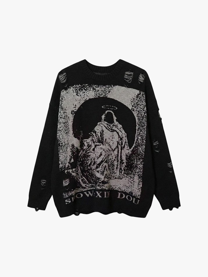 Destroyed Knit Pullover
