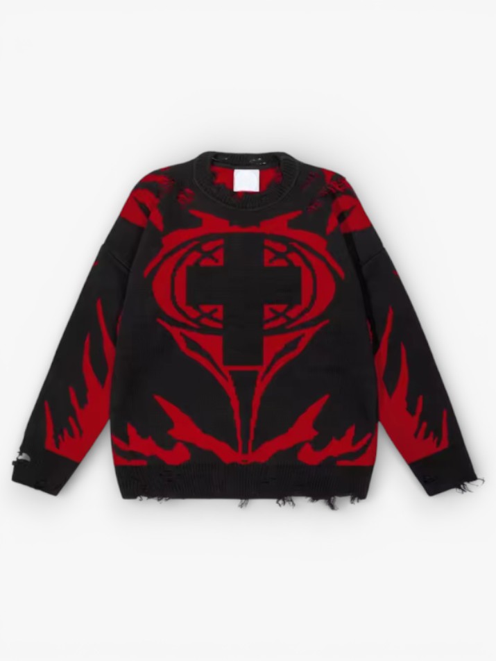 New Order Graphic Knit Sweater