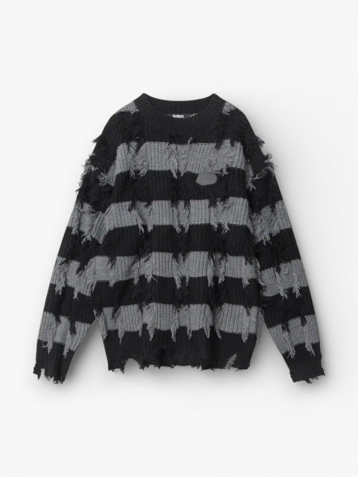 Fringe Ripped Oversized Sweater