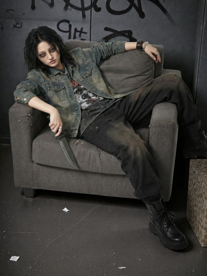 Vintage Straight Denim Pants