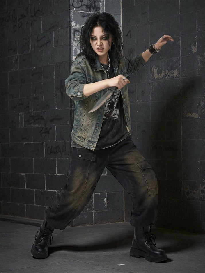 Vintage Straight Denim Pants