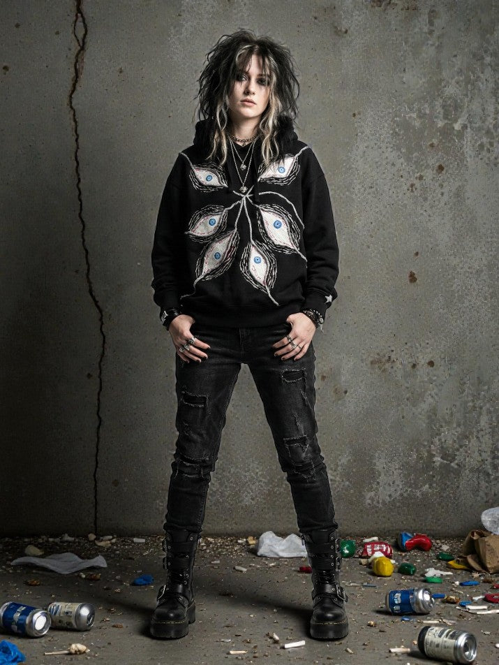 Eye Patchwork Hoodie