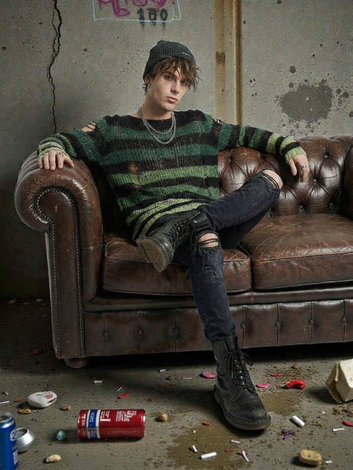 Ombre Stripe Knit Sweater