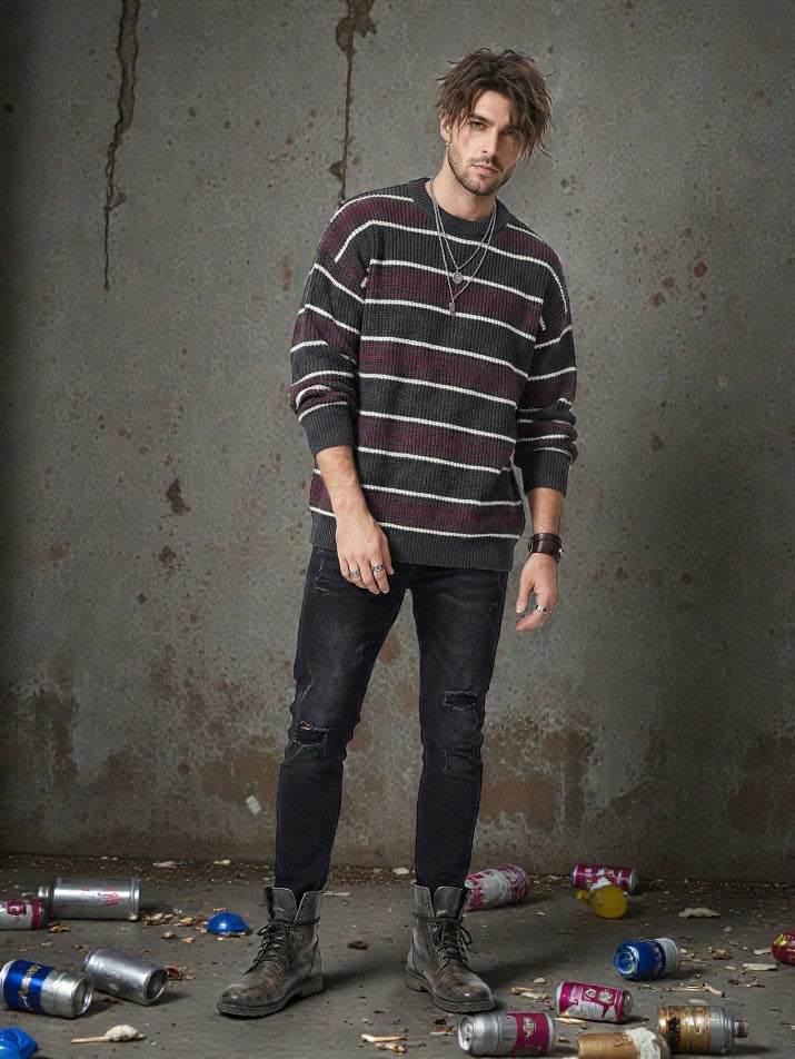 Vintage Striped Knit Pullover