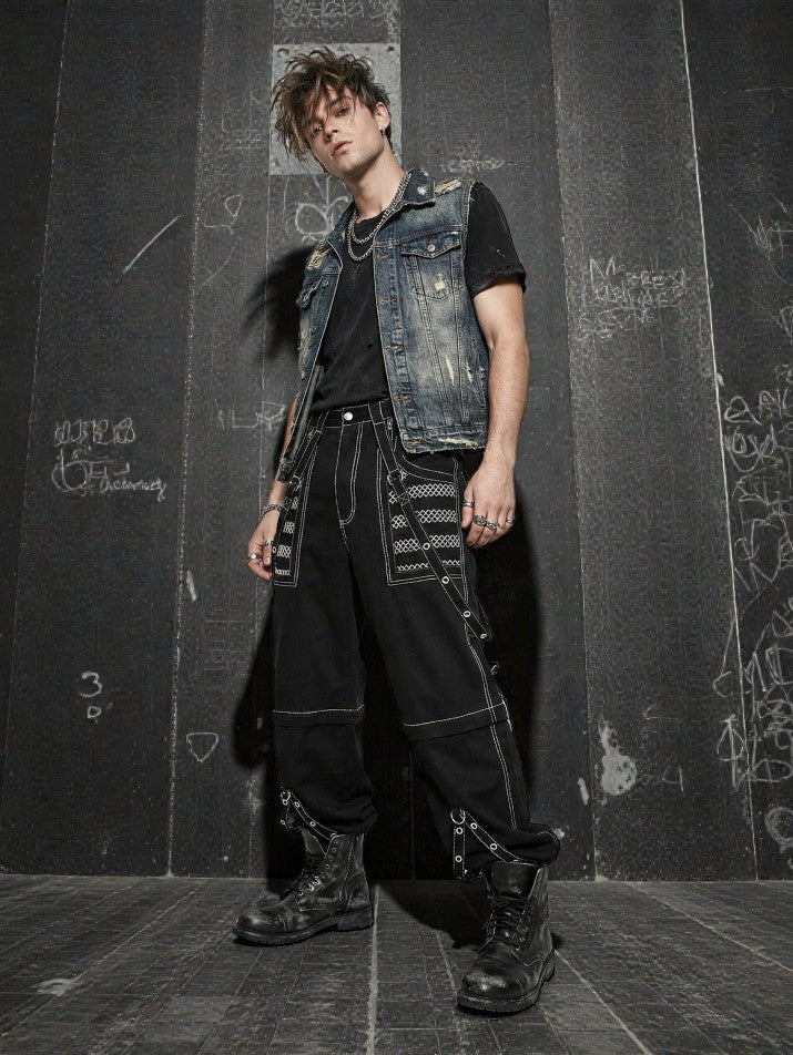 Cyber Wide-Leg Denim Pants