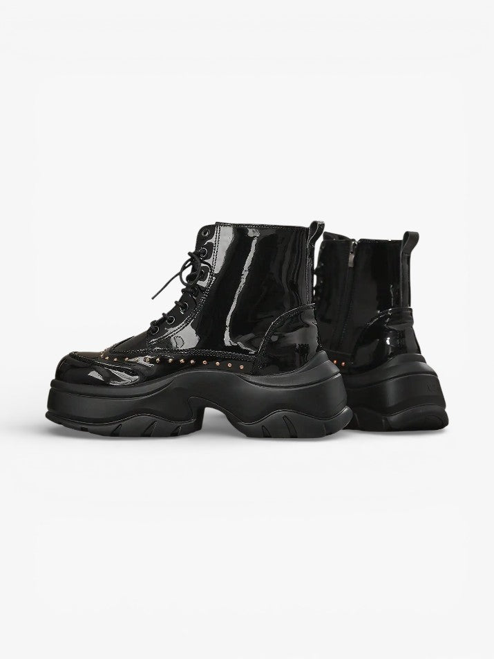 Rivet Punk Motorcycle Platform Boots