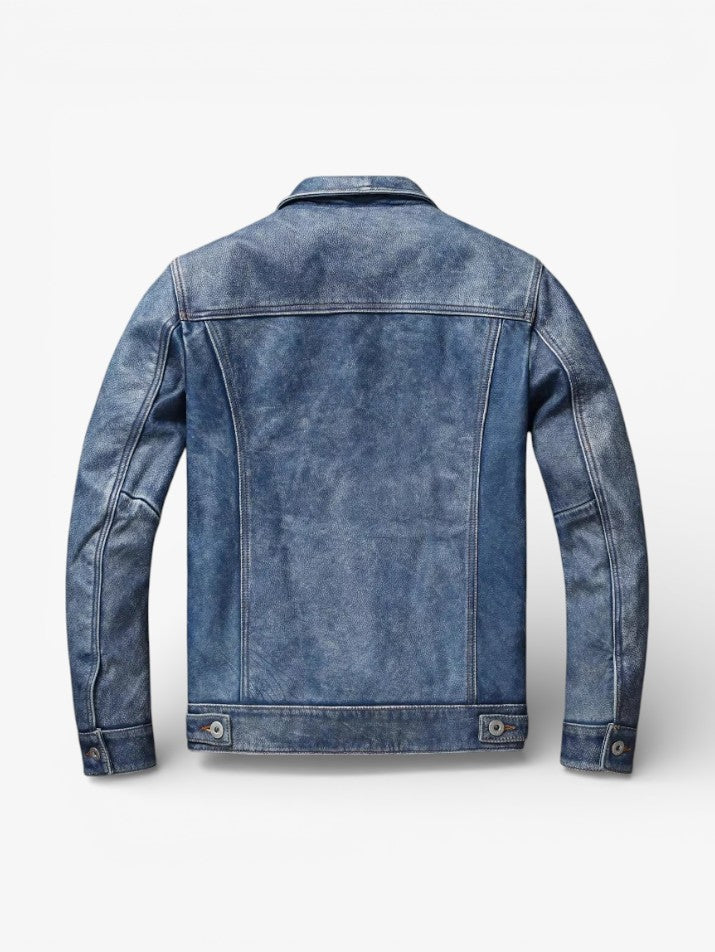 Distressed Moto Leather Jacket