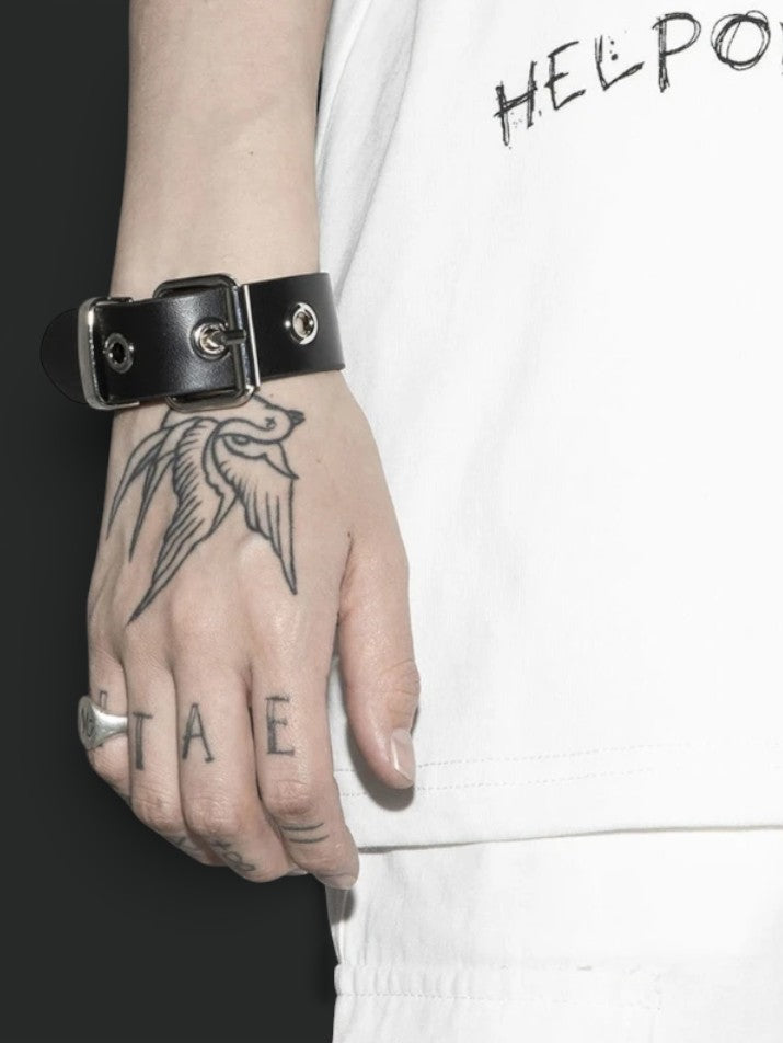 Retro Punk Buckle Leather Bracelet