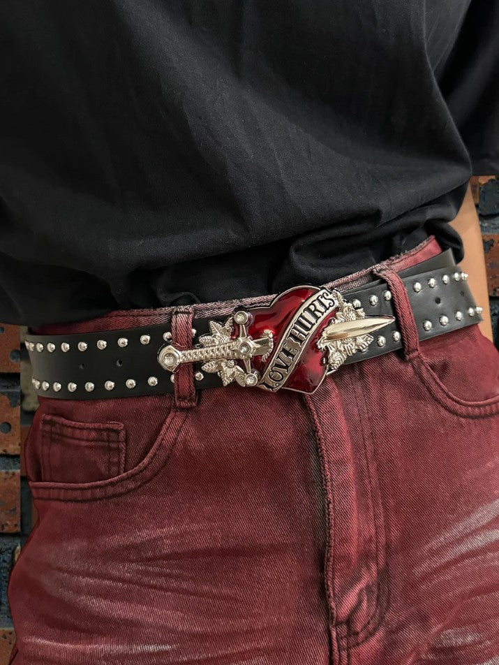 Sword Heart Rivet Belt