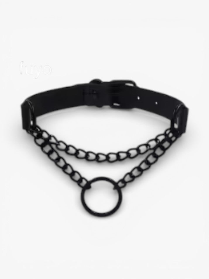 Heart PU Choker Necklace