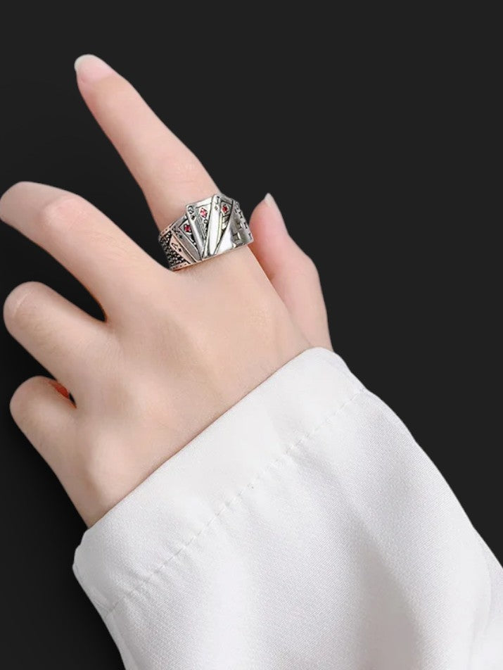 Retro Royal Flush Ring