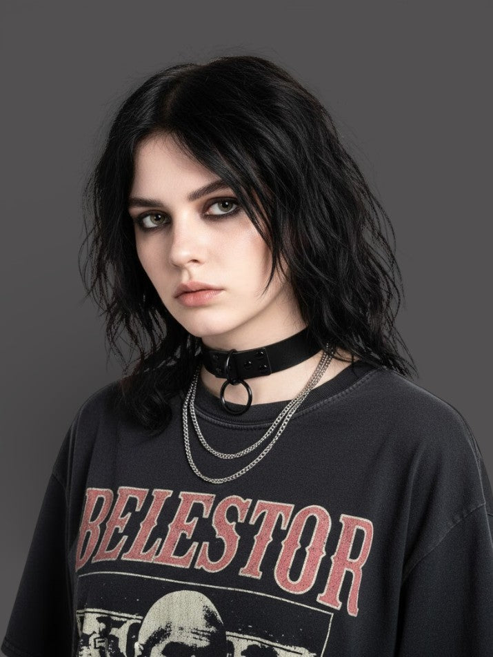 Heart PU Choker Necklace