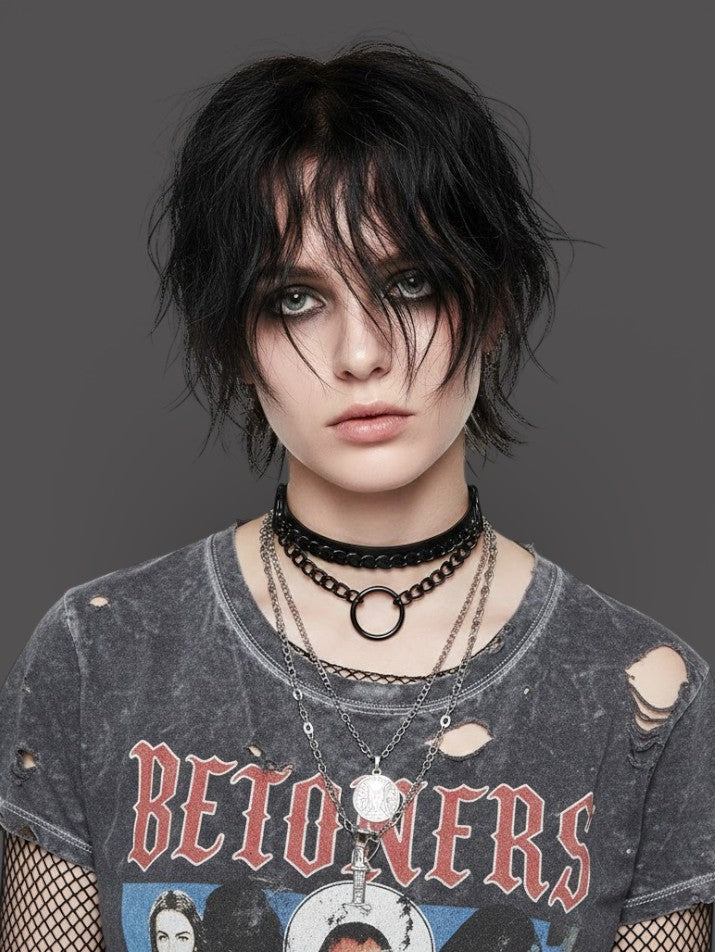 Heart PU Choker Necklace
