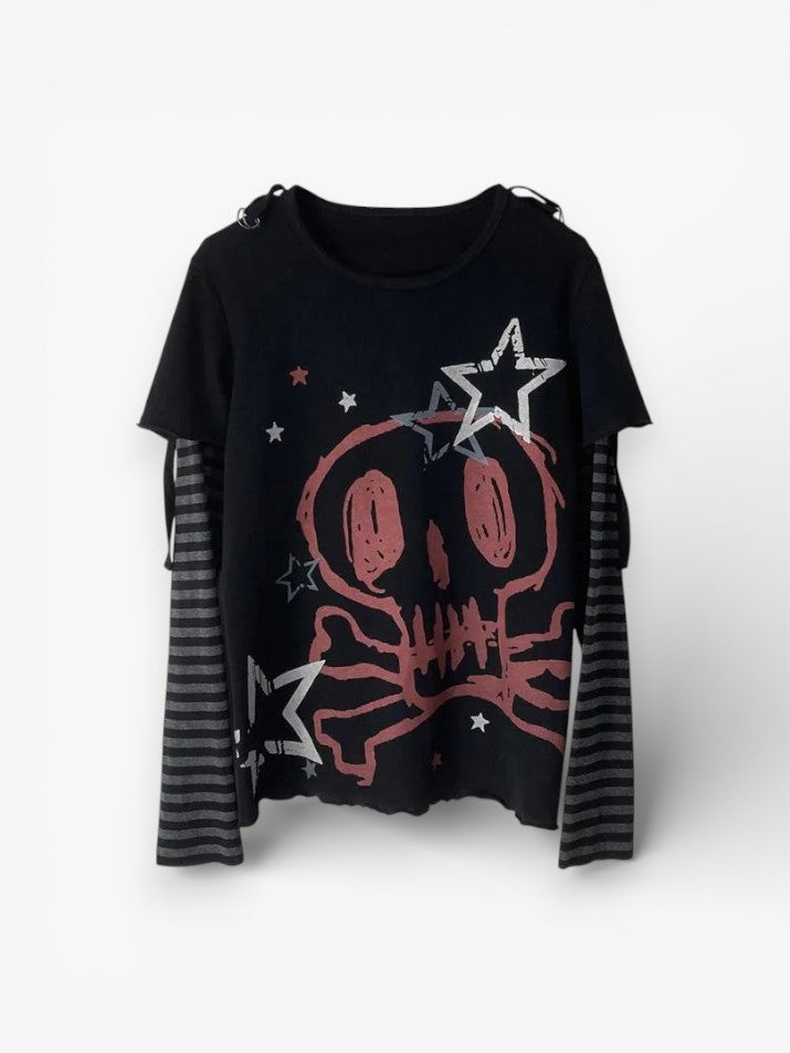 Skull Graphic Long Sleeve Tee