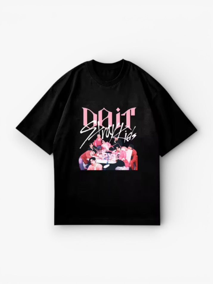 Oversized Anime Letter Tee