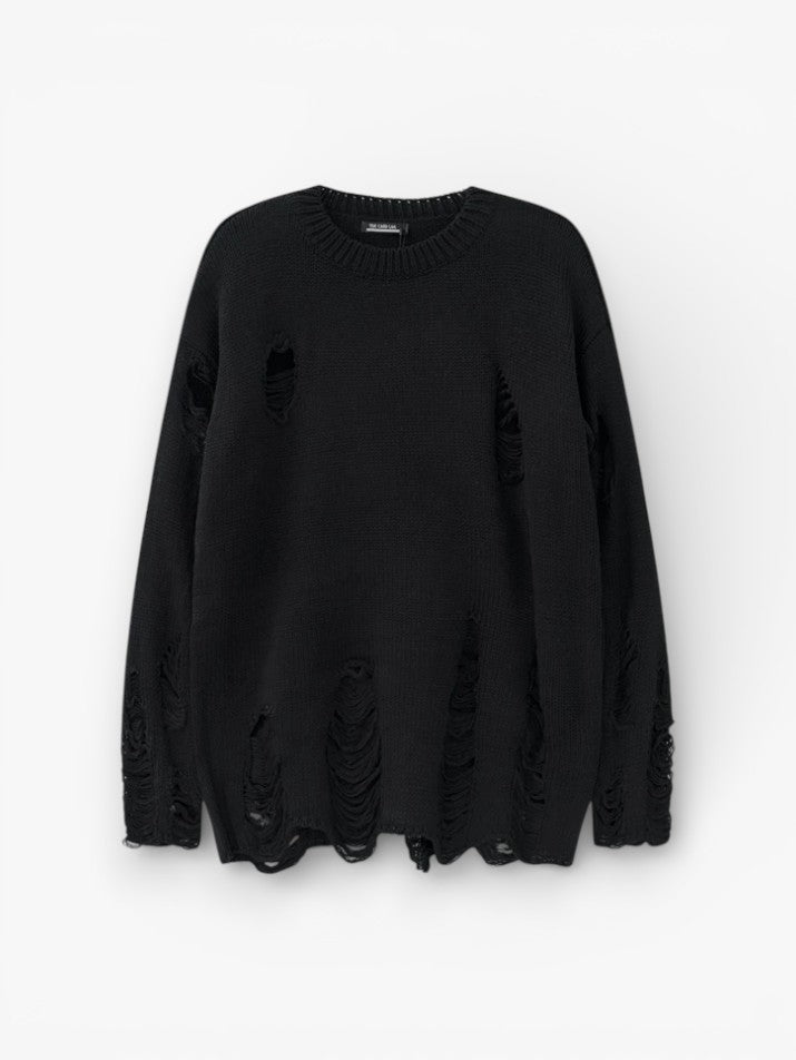 Oversized Ripped Knit Sweater