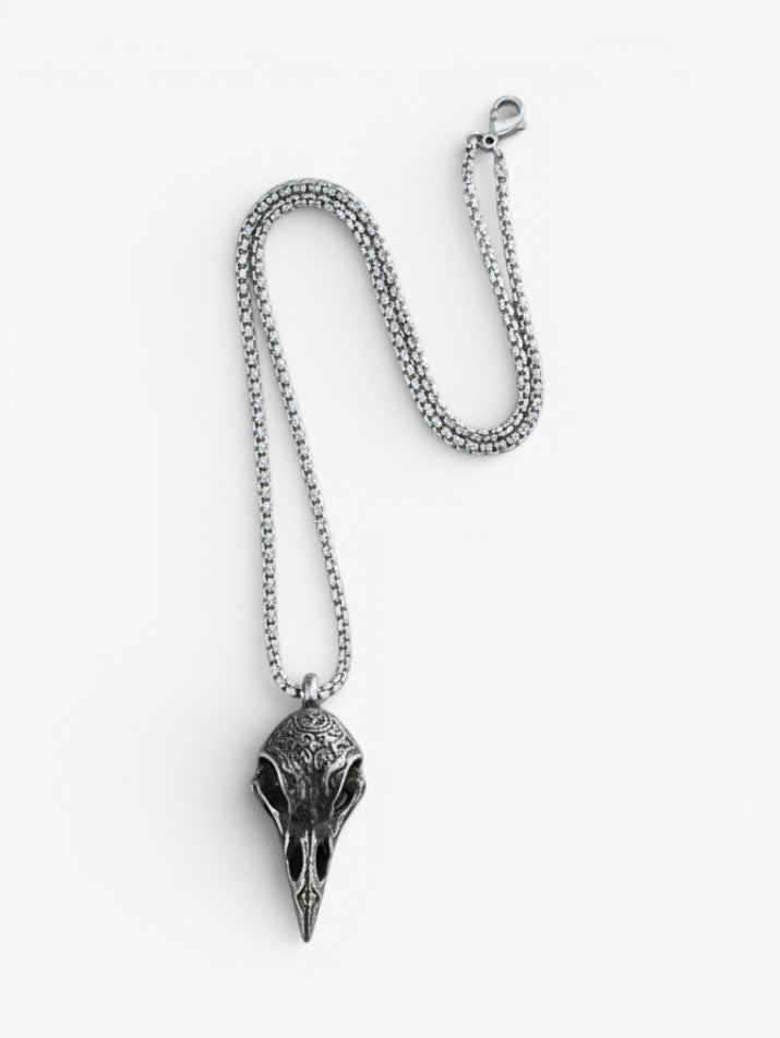 Crow Skull Amulet Necklace